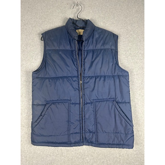 Wedgefield Other - Wedgefield Puffer Vest Solid Navy Blue Medium Vintage 70s 80s Outdoor